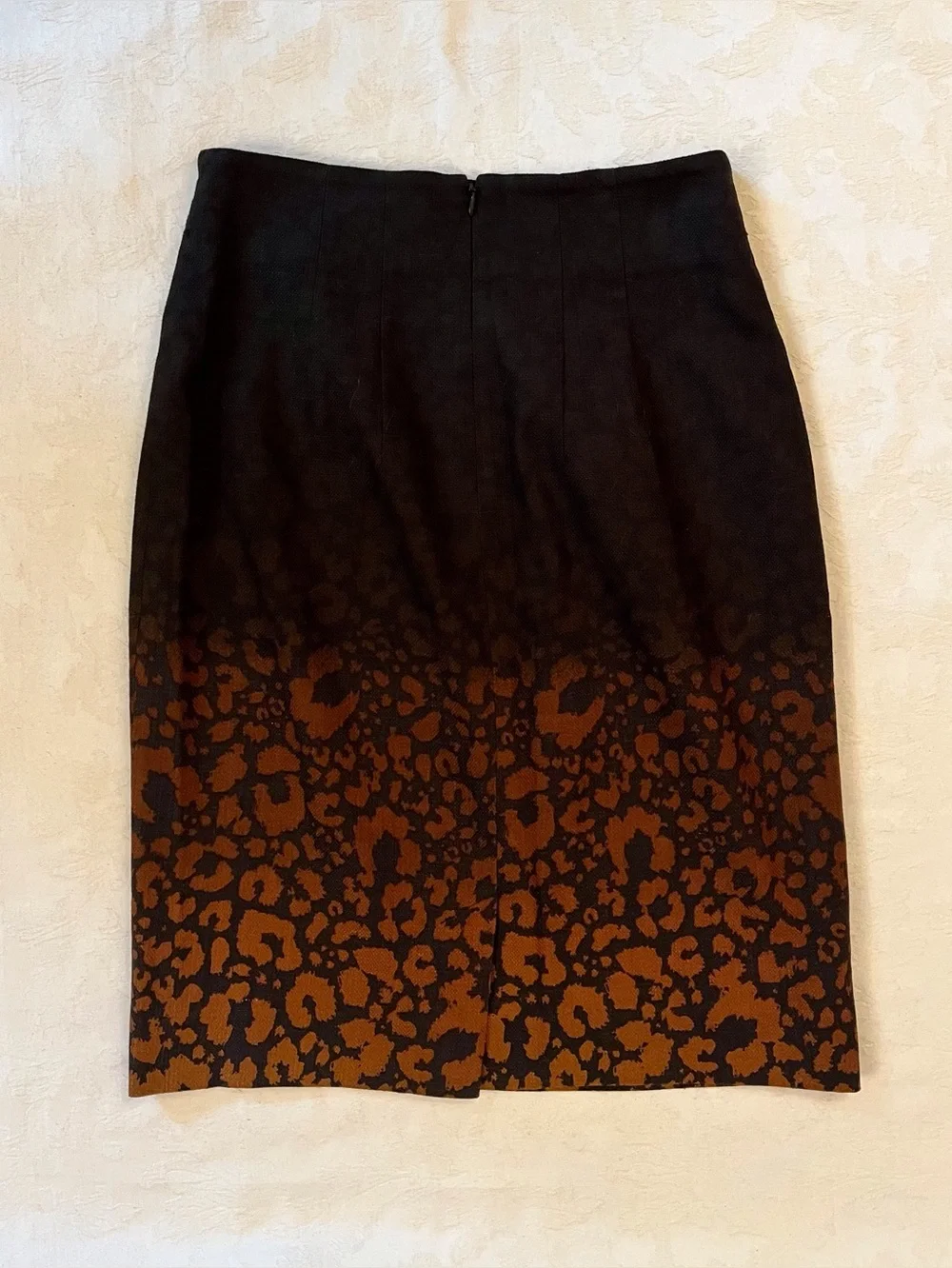 Nordstrom Classiques Entier Silk Blend Gradient Leopard Print Pencil Skirt - 2